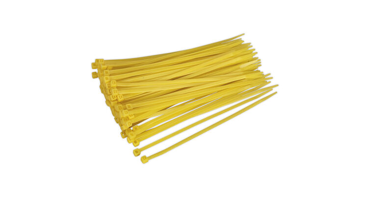 Sealey CT20048P100Y Cable Tie 200 x 4.8mm Yellow Pack of 100