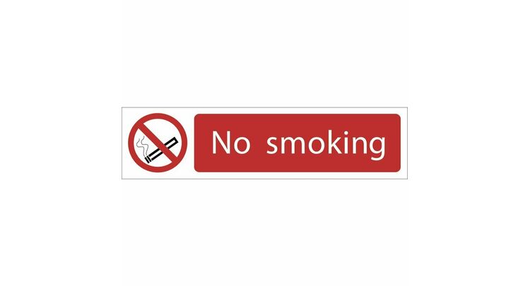 Draper 73159 No Smoking' Prohibition Sign, 200 x 50mm