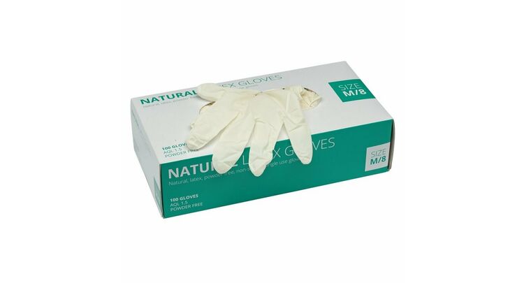 Draper 30929 Latex Gloves, Size Medium, White (Box of 100)