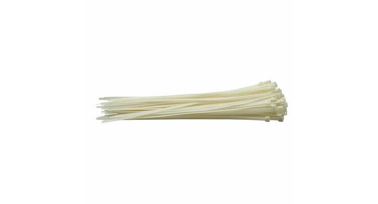 Draper 70404 Cable Ties, 7.6 x 400mm, White (Pack of 100)