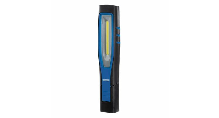 Draper 11768 COB/SMD LED Rechargeable Inspection Lamp, 10W, 1,000 Lumens, Blue