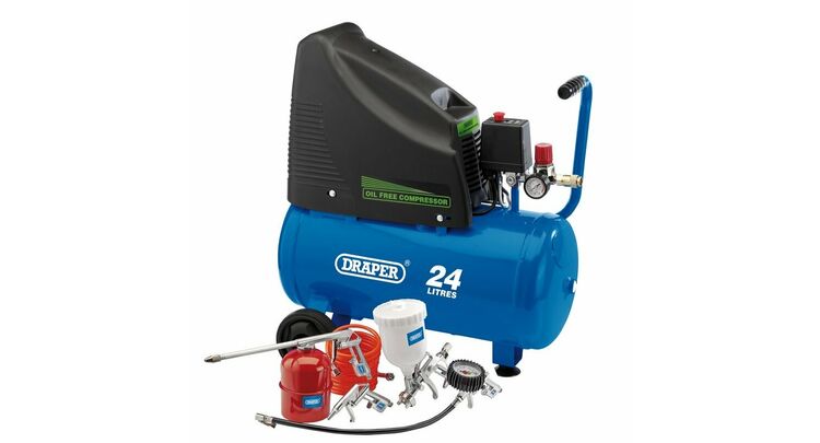 Draper 90126 230V Oil Free Compressor and Air Tool Kit