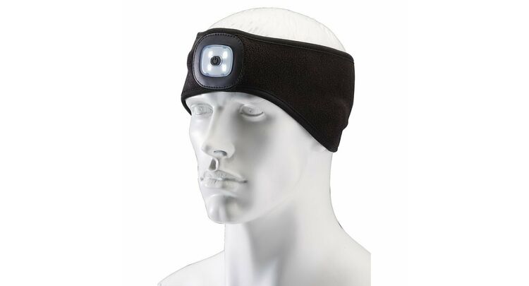 Draper 95172 Headband with USB Rechargeable LED Torch, 1W, Black, One Size