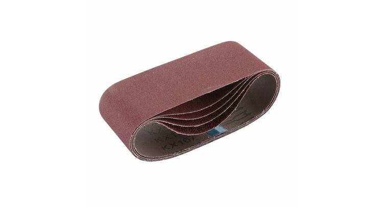 Draper 09237 Cloth Sanding Belt, 75 x 457mm, Assorted Grit (Pack of 5)