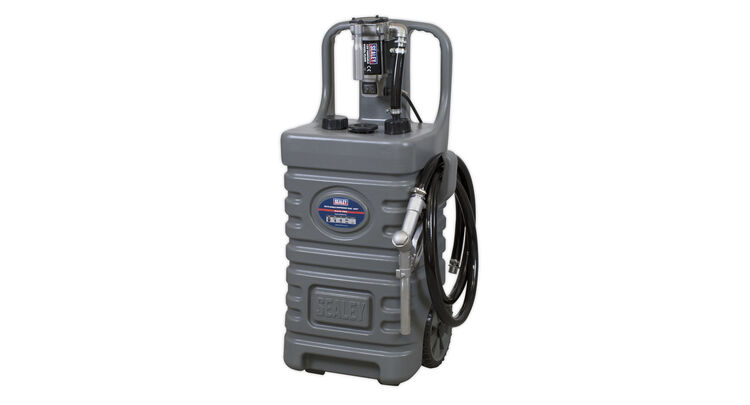 Sealey DT55GCOMBO1 Mobile Dispensing Tank 55ltr with Diesel Pump - Grey