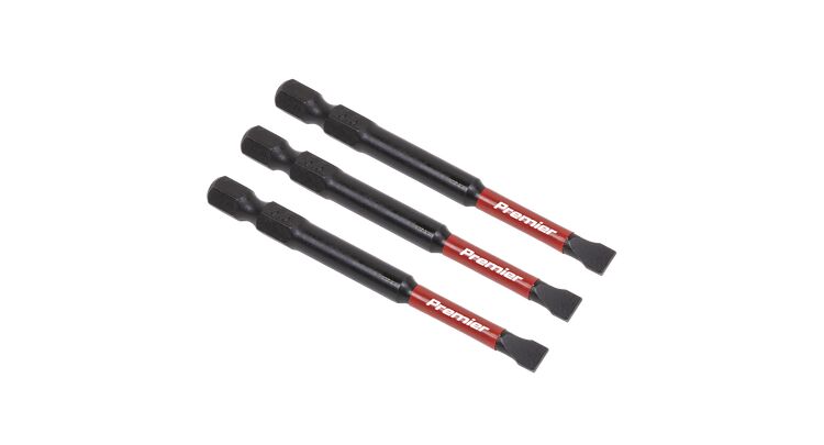 Sealey AK8252 Slotted 5.5mm Impact Power Tool Bits 75mm - 3pc