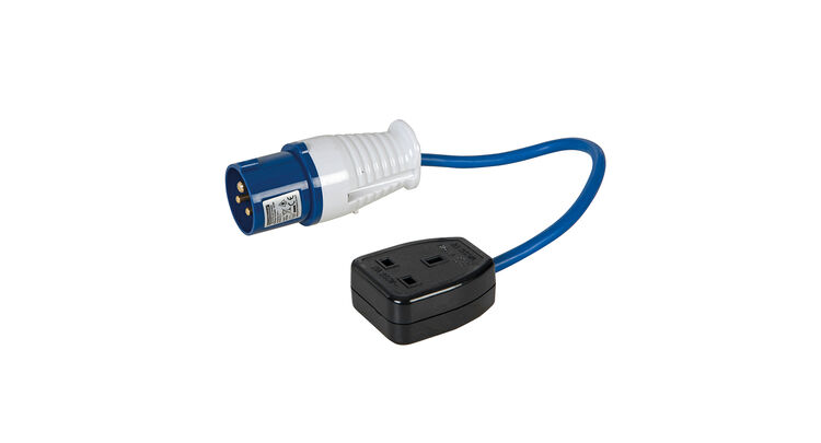 Powermaster 16A-13A Fly Lead Converter - 16A Plug to 13A Socket