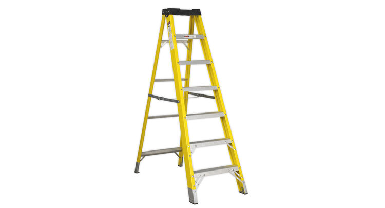 Sealey FSL7 Fibreglass Step Ladder 6-Tread EN 131