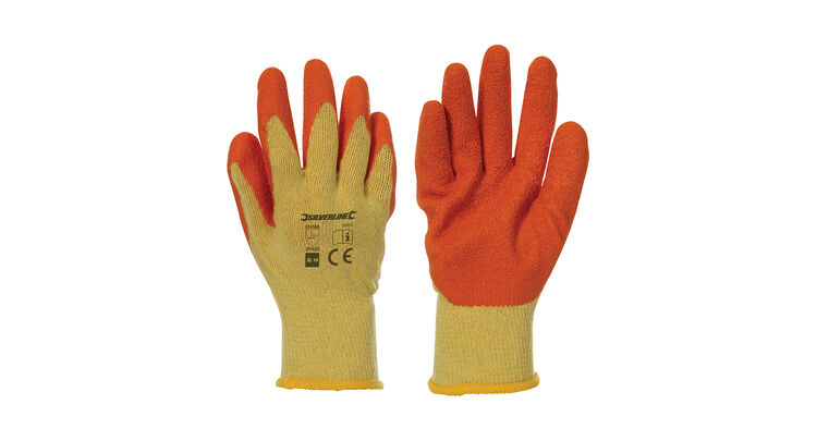 Silverline Latex Builders Gloves 12 Pairs - XL 10