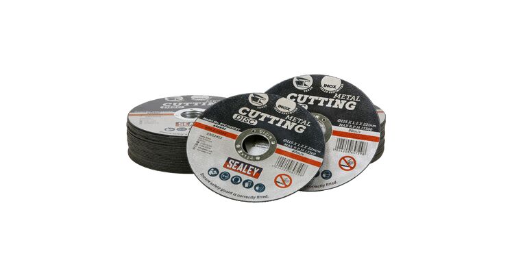 Sealey PTC115CET50 Cutting Disc Ø115 x 1.2mm Ø22mm Bore - Pack of 50