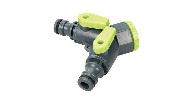 Silverline 2-Way Tap Connector - 3/4" BSP to 1/2" Male