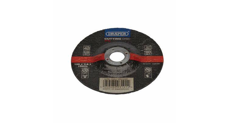 Draper 94783 DPC Metal Cutting Disc, 100 x 2.5 x 16mm