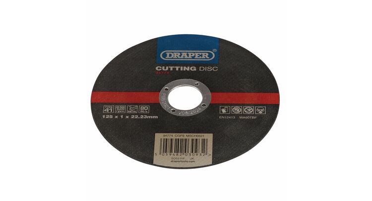 Draper 94774 Metal Cutting Disc, 125 x 1 x 22.23mm
