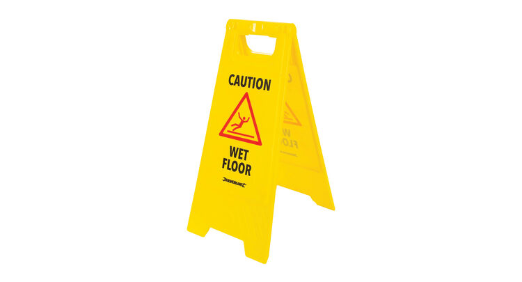 Silverline 'A' Frame Caution Wet Floor Sign - 295 x 610mm English