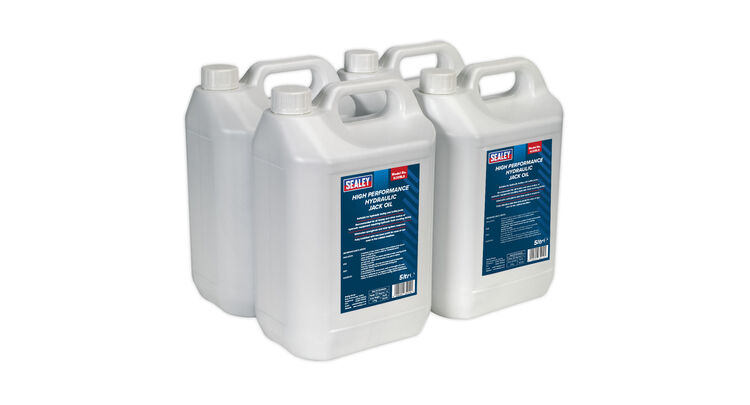 Sealey HJO/5L Hydraulic Jack Oil 5ltr Pack of 4