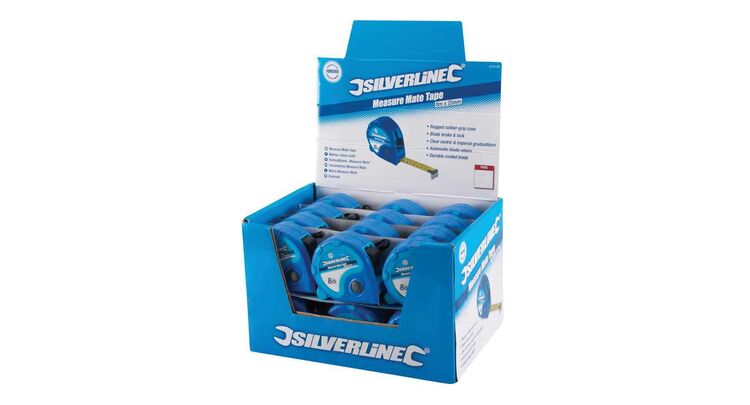 Silverline Measure Mate Tape Display Box