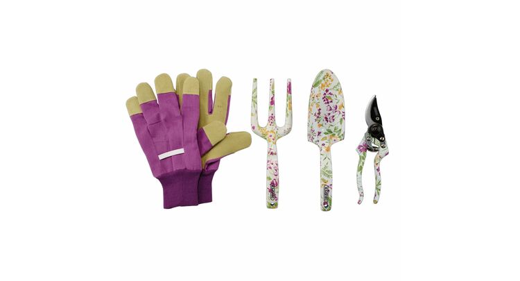 Draper 08993 Garden Tool Set with Floral Pattern (4 Piece)