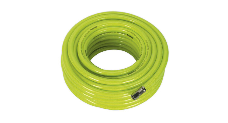Sealey AHFC20 Air Hose High Visibility 20m x &#8709;8mm with 1/4"BSP Unions