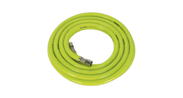 Sealey AHFC5 Air Hose High Visibility 5m x &#8709;8mm with 1/4"BSP Unions