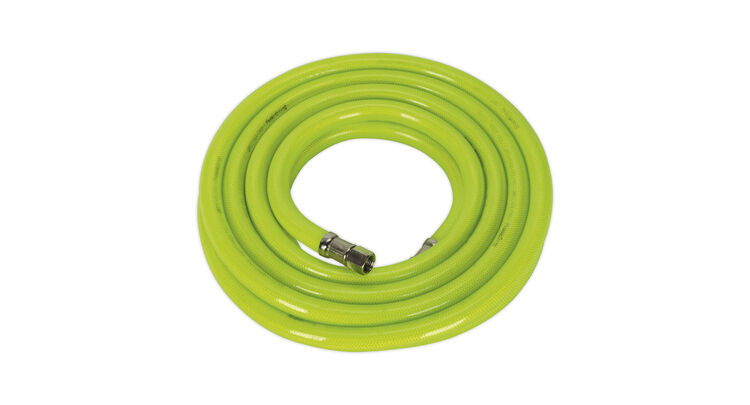 Sealey AHFC538 Air Hose High Visibility 5m x &#8709;10mm with 1/4"BSP Unions