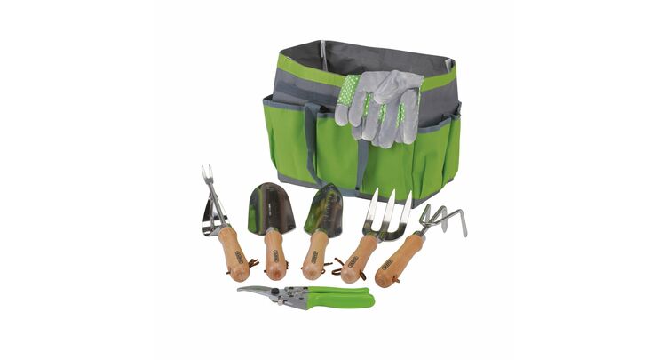 Draper 08997 Stainless Steel Garden Tool Set with Storage Bag (8 Piece)