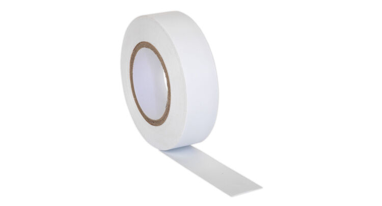 Sealey ITWHT10 PVC Insulating Tape 19mm x 20m White Pack of 10