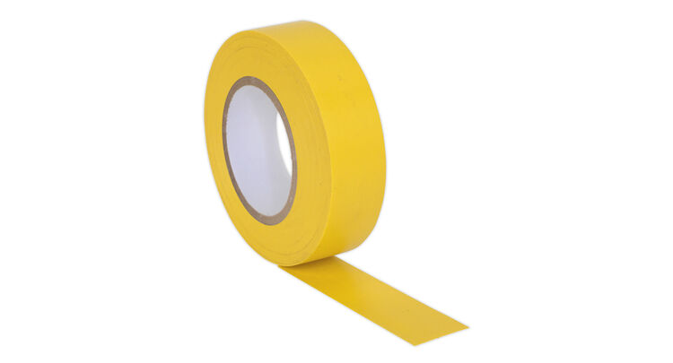 Sealey ITYEL10 PVC Insulating Tape 19mm x 20m Yellow Pack of 10