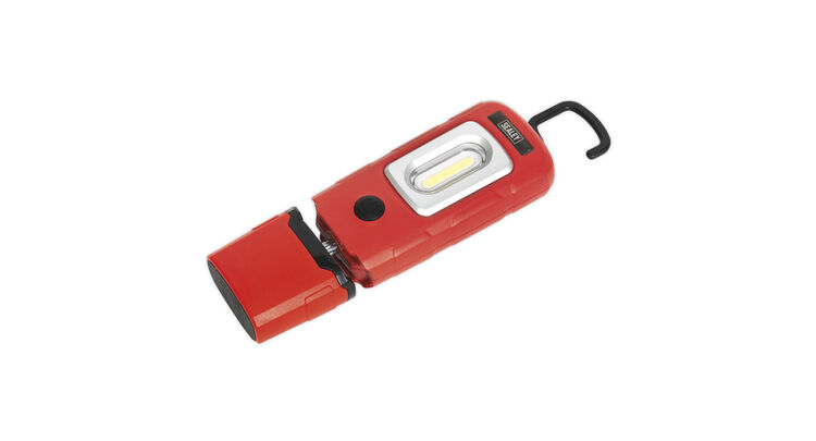 Sealey LED3601R Rechargeable 360° Inspection Lamp 3W COB + 1W LED Red Lithium-Polymer