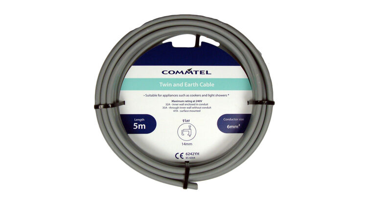 Commtel FLPP009STV Twin and Earth Cable 5m 6mm