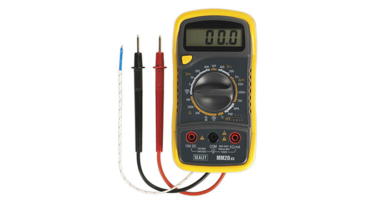 Sealey MM20 Digital Multimeter 8 Function with Thermocouple