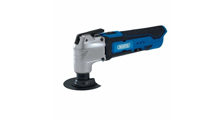 Draper 19392 12V Oscillating Multi-Tool (33 Piece), 1 x Battery, 1.5Ah, 1 x Fast Charger