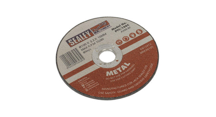Sealey PTC/100C Cutting Disc &#8709;100 x 3mm 16mm Bore