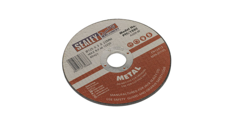 Sealey PTC/125C Cutting Disc &#8709;125 x 3mm 22mm Bore