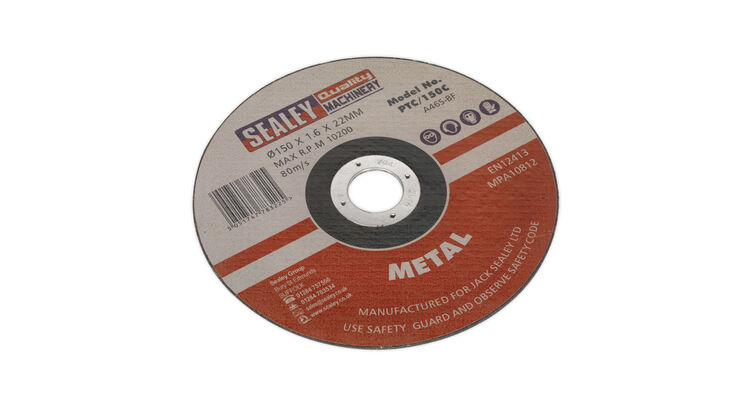 Sealey PTC/150C Cutting Disc &#8709;150 x 1.6mm 22mm Bore