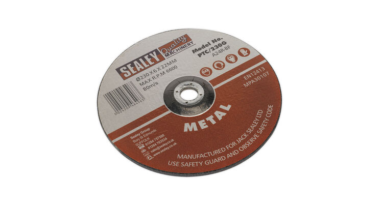 Sealey PTC/230G Grinding Disc &#8709;230 x 6mm 22mm Bore