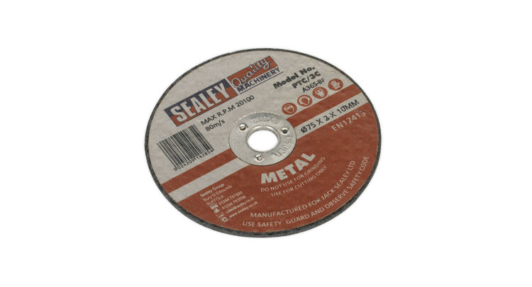 Sealey PTC/3C Cutting Disc &#8709;75 x 2mm 10mm Bore