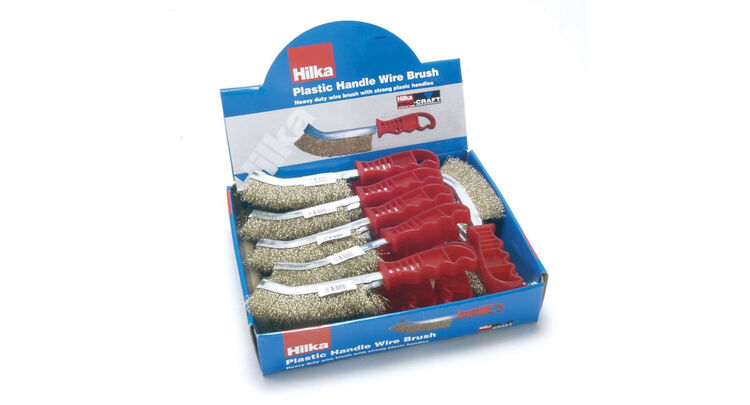 Hilka Brass Coated Wire Scratch Brush Singles