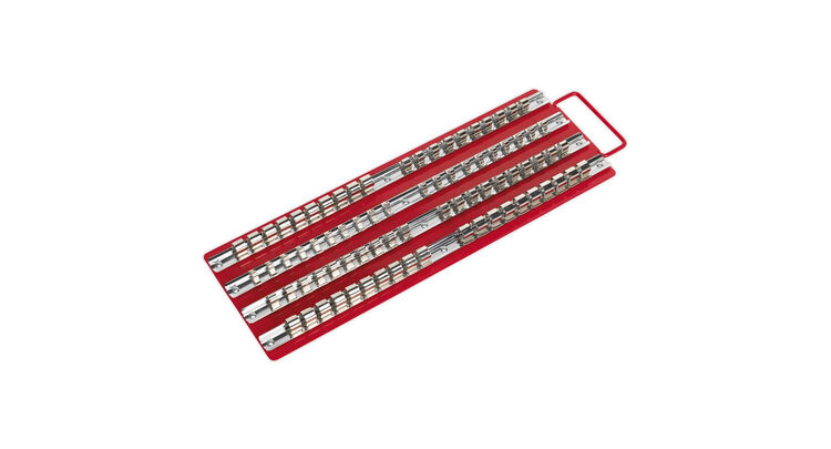 Sealey AK271 Socket Rail Tray Red 1/4", 3/8" & 1/2"Sq Drive