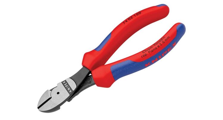 Knipex 74 02 Series High Leverage Diagonal Cutters, Multi-Component Grip