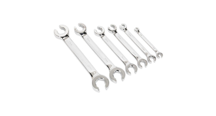 Sealey S0767 Flare Nut Spanner Set 6pc Metric