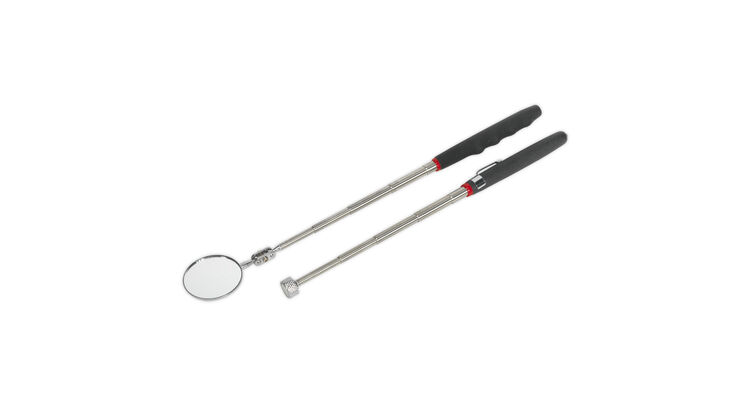 Sealey S0940 Telescopic Magnetic Pick-Up Tool & Inspection Mirror Set 2pc