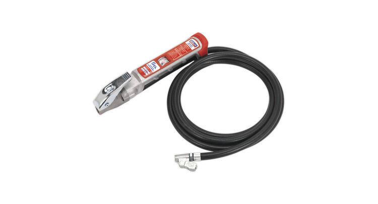 Sealey SA37/94 Professional Tyre Inflator with 2.7m Hose & Clip-On Connector