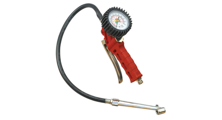 Sealey SA9312 Tyre Inflator with Twin Push-On Connector