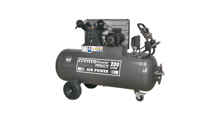 Sealey SAC3203B3PH Compressor 200ltr Belt Drive 3hp with Front Control Panel 415V 3ph
