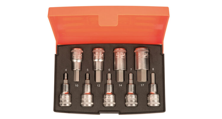 Bahco S9HEX 1/2in Drive Socket Set, 9 Piece