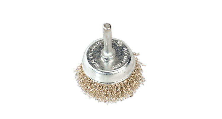 Sealey SCB50 Wire Cup Brush &#8709;50mm with 6mm Shaft