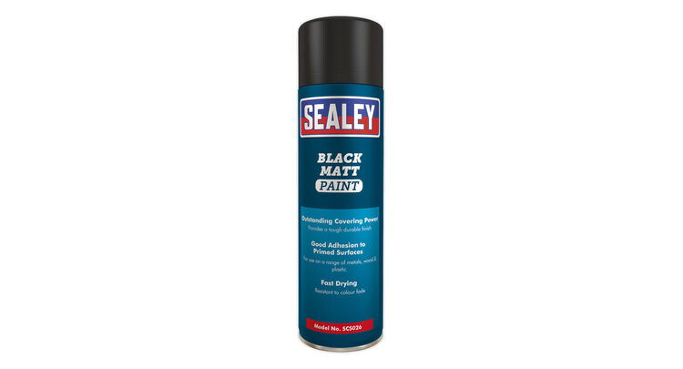 Sealey SCS026S Black Matt Paint 500ml