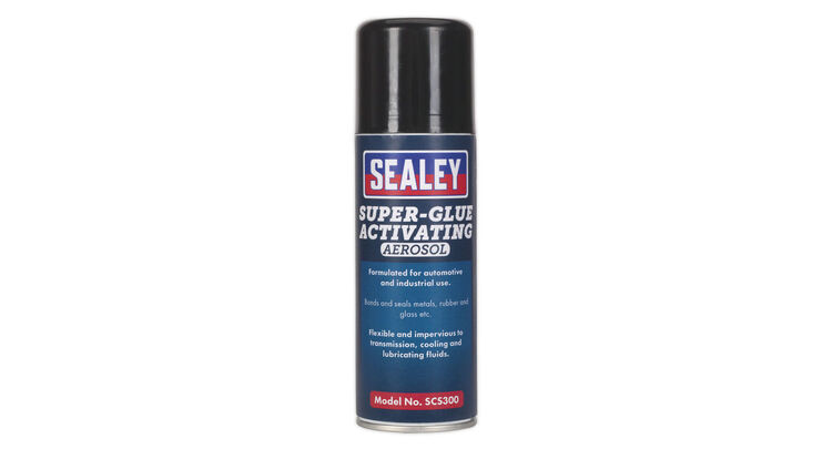 Sealey SCS300 Super Glue Activating Aerosol 200ml Pack of 6