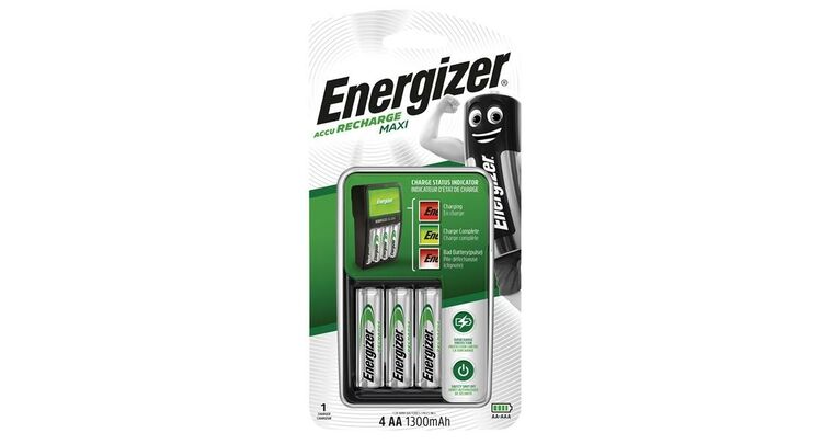 Energizer® Maxi Charger plus 4 x AA 1300 mAh Batteries