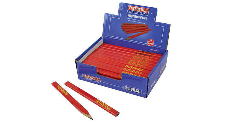 Faithfull Carpenter's Pencils Display
